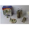 Image 8 : Ceramic Church - Ceramic 4 Piece Vintage Village (in box - ducks need regluing)