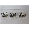 Image 2 : Carnival Glass Shoe, (3) Glass & Metal Swans, (2) Spoons