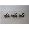 Image 3 : Carnival Glass Shoe, (3) Glass & Metal Swans, (2) Spoons