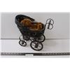 Image 1 : Baby Carriage Home Decor w/Teddy Bear - 12" Tall