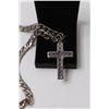 Image 4 : Cubic Zirconia 2" Cross Necklace