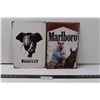 Image 1 : (2) Tin Signs: Pirelli, Marlboro (12" x 8")