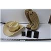 Image 1 : Cowboy Hat - Size 7 3/8", Women's Cowboy Boots - Size 9, iPhone S (As Is) (2) Samsung Phones (As Is)