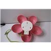 Image 2 : Pink Flower Night Light - Plug in Style with toggle switch - Works, Could use a new Bulb soon