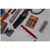 Image 5 : Lot of Tools: Wrenches, Screwdrivers, Carpenters Pencils, Jack knife, Olfa Knife Replacement Blades.
