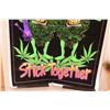 Image 3 : Black Light Weed Poster, Kitty and Puppy Poster - Largest Measures 2' x 3'