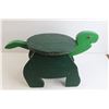 Image 2 : Wooden Turtle Table - 22" x 9 1/2" x 13" Tall