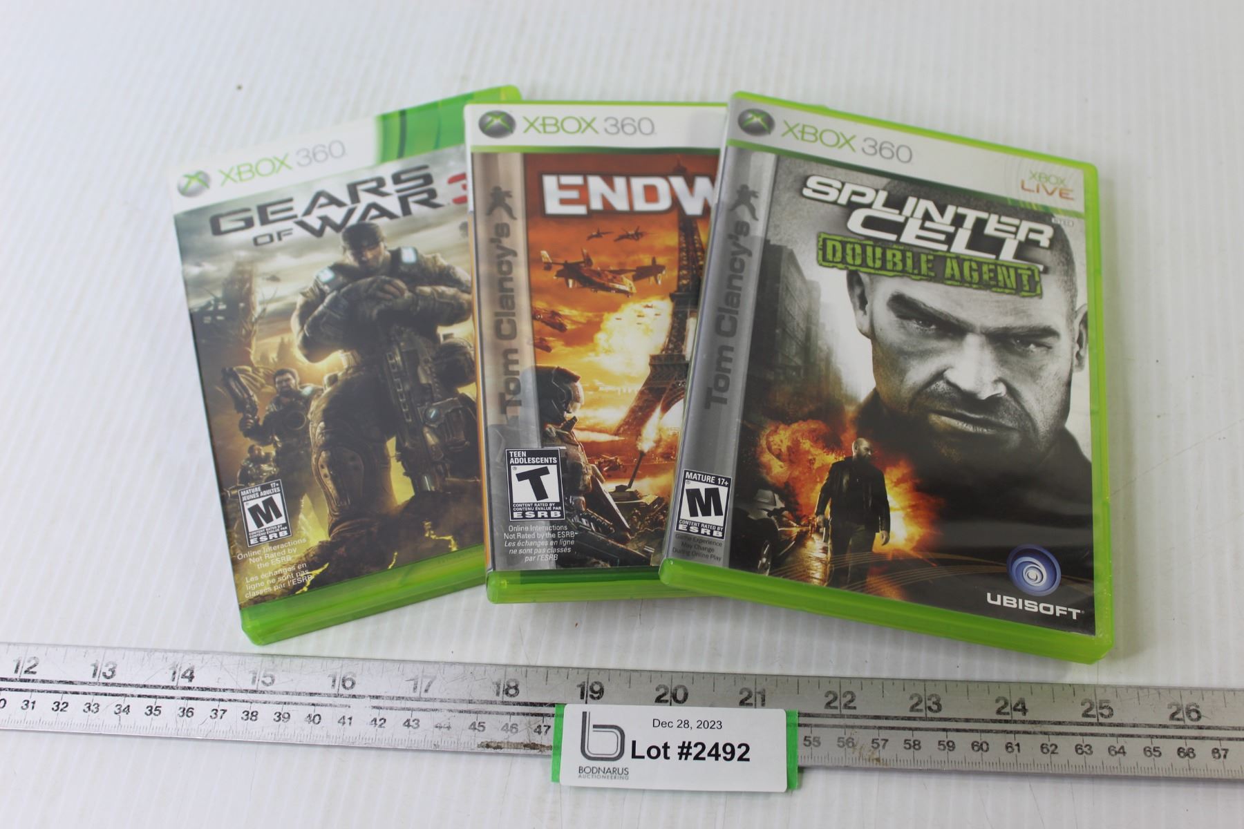 (3) X-Box Games (NIB) - Splinter Cell - End War - Gears of War 3 ...