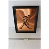 Image 1 : Framed Copper Art - Hockey Player - 16" x 13"