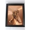 Image 2 : Framed Copper Art - Hockey Player - 16" x 13"