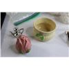 Image 3 : Necklace, Fake Flowers, Hand Carved Paperweight, Misc.