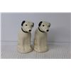 Image 6 : Vintage Pair of Porcelain RCA Dog Salt & Pepper Shakers