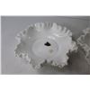 Image 2 : (2) Fenton Milk Glass Hobnail Crimped Bowls