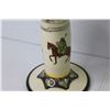 Image 4 : Vintage Royal Doulton Candle Holder - Canterbury Pilgrams Pattern (repairs to bottom)