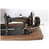 Image 2 : Antique Frister & Rossmann Sewing Machine in Wooden Case (has lock w/skeleton key)