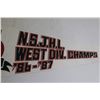 Image 3 : (15) N.S.J.H.L. West Div. Champs '86-'87 Pennants - 29 1/2" x 12"