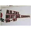 Image 3 : (12) Warman Valley Crusaders N/S/J/H/L/ West Div. Champs '86-'87 Pennants - 29 1/2" x 12"