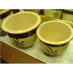 CERAMIC PLANT POTS   2 PIECE