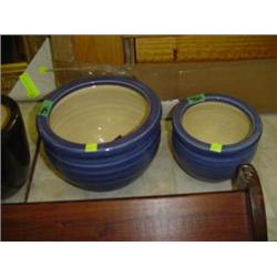 CERAMIC PLANT POTS   2 PIECE