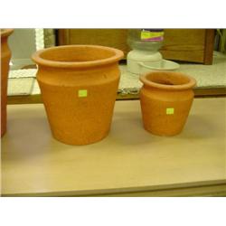 2 TERRA COTTA PLANT POTS