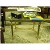 Image 1 : BRASS AND GLASS TOP ---LAMP TABLE