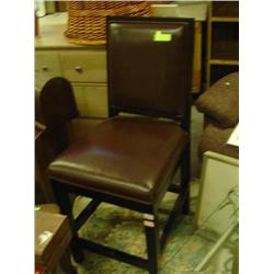 NEW TALL BROWN LEATHER CHAIR