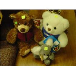 THREE COLLECTABLE TEDDY BEARS