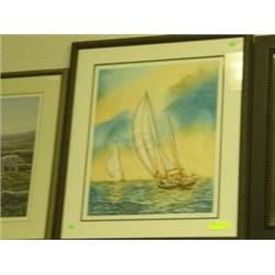 FRAMED LIMITED EDITION PRINT "THE RACE"