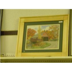 FRAMED PRINT "COVERED BRIDGE"