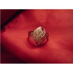 WHITE ZIRCON SILVER RING