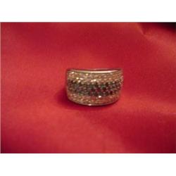 GENUINE EMERALD & ZIRCON RING – STERLING SILVER