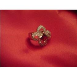 RHODOLITE RING-- STERLING SILVER