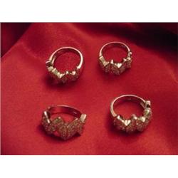 GENUINE WHITE ZIRCON RING – STERLING SILVER