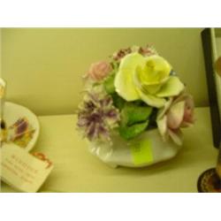 STAFFORDSHIRE BONE CHINA ROSE ORNAMENT