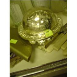 SILVER BUTTER DISH