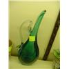 Image 1 : GREEN GLASS VASE