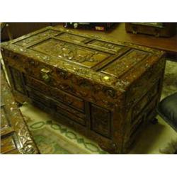 ORIENTAL CARVED TRUNK