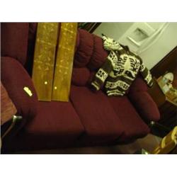 BURGUNDY 3 SEATER COUCH