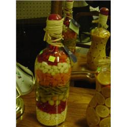 DECOR BOTTLE W/ VEGETABLES