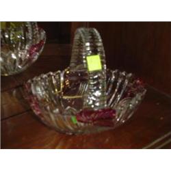 CUT GLASS BASKET