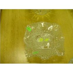 THREE GLASS CANDY DISHES