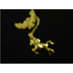 14K SOLID GOLD HORSE NECKLACE