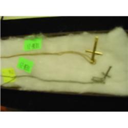 SILVER AND GOLD CROSS NECKLACES