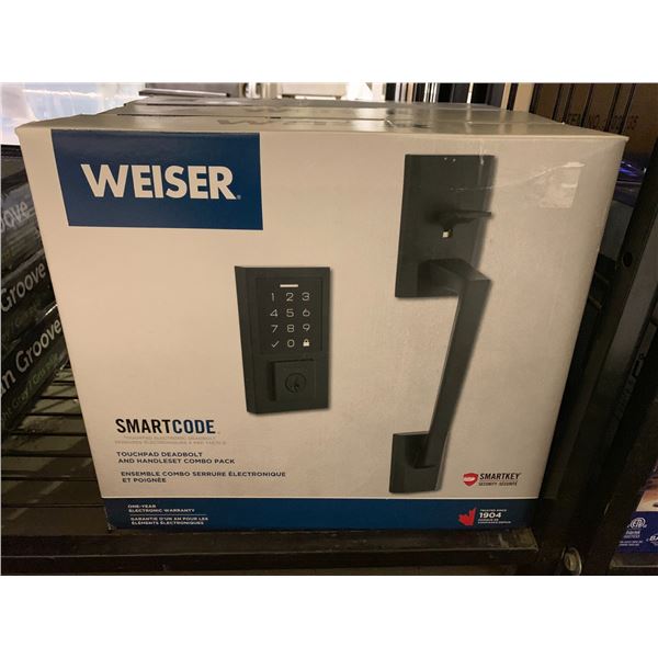 WEISER SMARTCODE ELECTRONIC DEADBOLT & HANDLE SET COMBO PACK - Able ...