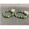 Image 2 : 2 JADE & .925 SILVER BRACELETS