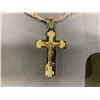 Image 2 : *UNKNOWN AUTHENTICITY* STAMPED 18K GOLD NECKLACE WITH CROSS