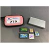 Image 2 : *TESTED WORKING* NINTENDO DS WITH CASE & ASSORTED GAMES (NO CHARGER, NO STYLUS)