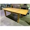 Image 2 : *NEW* SOLID WOOD TABLE (83.5" X 37.5" X 30") WITH LEAF (23.5") & HARDWARE