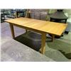 Image 2 : *NEW IN BOXES* SOLID WOOD TABLE (83.5" X 37.5" X 30") WITH LEAF (23.5") & HARDWARE (3 BOXES)