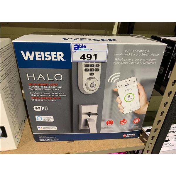 WEISER HALO SMART WI-FI ELECTRONIC DEADBOLT & HANDLE SET COMBO PACK